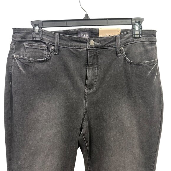 NYDJ Womens Mid Rise Sheri Slim Fit Ankle Stretch Denim Jeans Remington Size 16 - Picture 2 of 11